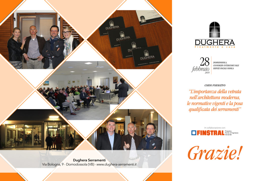 Le immagini del Corso Formativo Dughera con Finstral